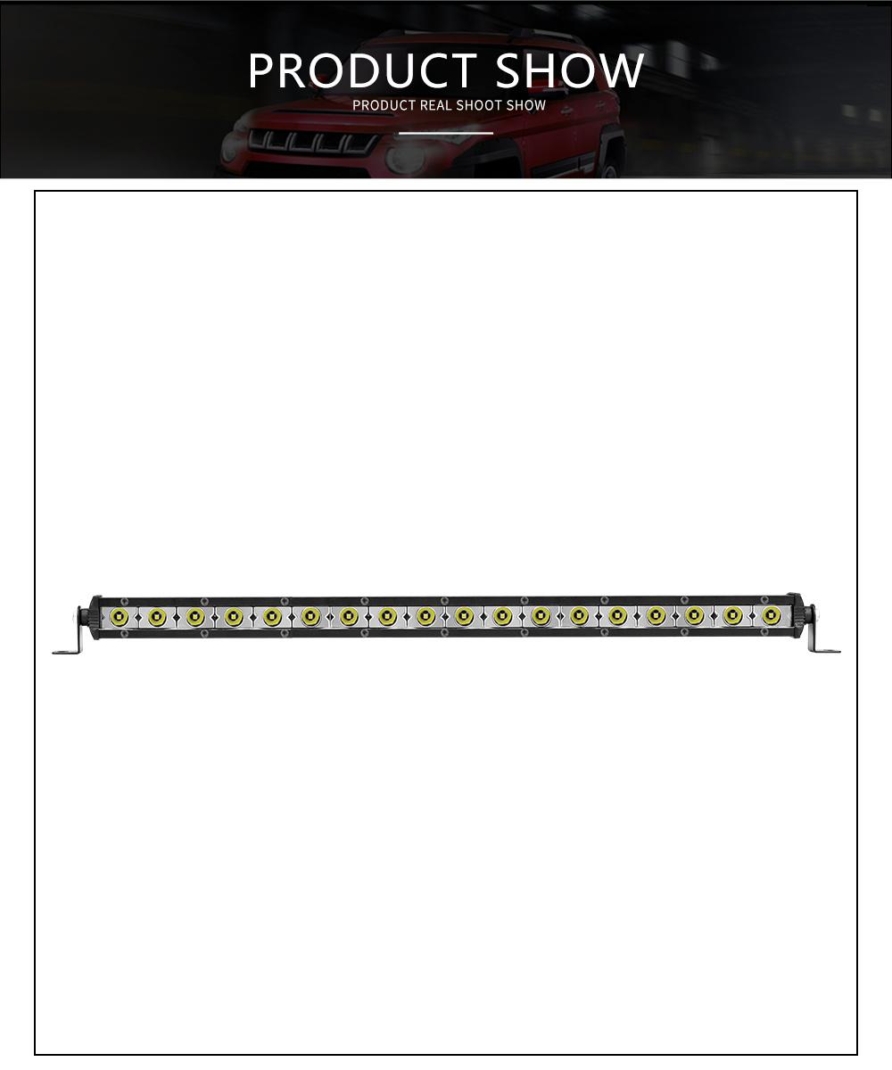 Dxz LED Bar Light Slim Straight Super Bright Single Row Barr LED 4X4 Reflector 20inch 18LED 54W 3030 LED