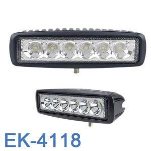 High Intensity 12V 6inch Slim 18W Tractor Truck Offroad LED Work Light Mini LED Work Lamp Ek-4118