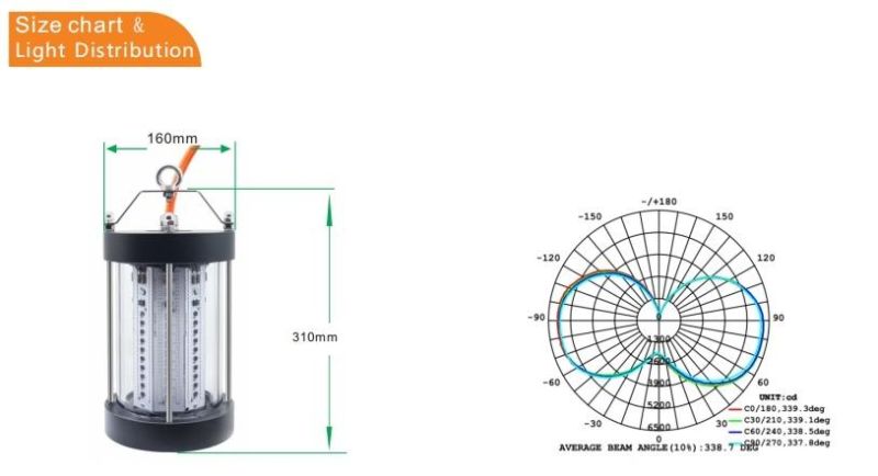 Submersible Light Fishing Lamp for Attracting Fish