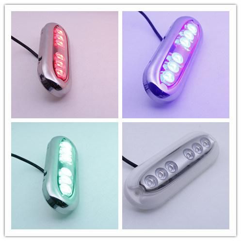 Waterproof IP68 White Blue Stainless Steel Ring Marine LED Light Boat Courtesy Light