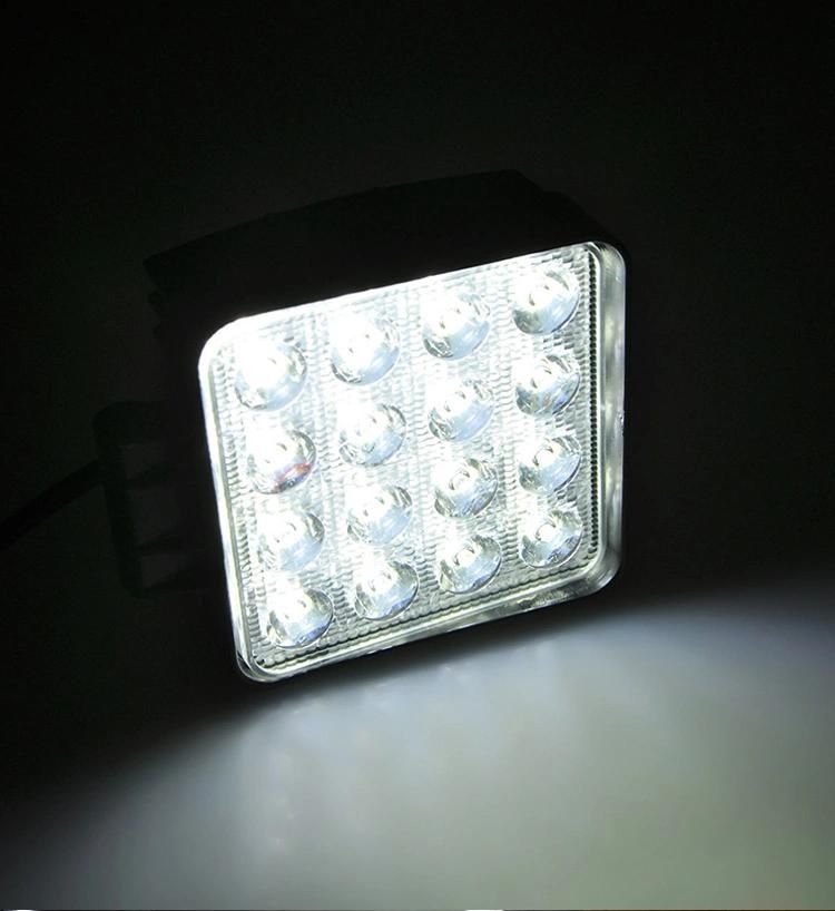 Auto LED Square 48W LED Spotlight Work Light Luz LED 48W Car SUV Truck Driving Fog Lamp 4 Inch 48W LED Work Light