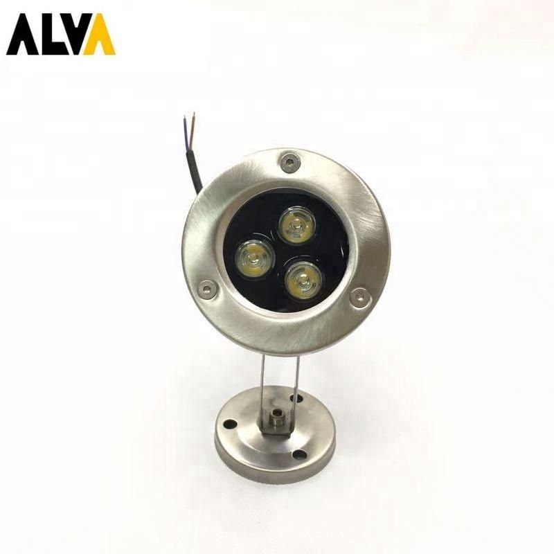 Stainless Steel IP68 Waterproof 3*1W LED RGB Fountain Lamp