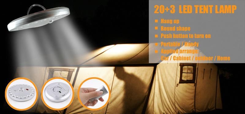 OEM China Factory Manufacturer Remote Control Tent Light 23 LED Camping Awning Lamp