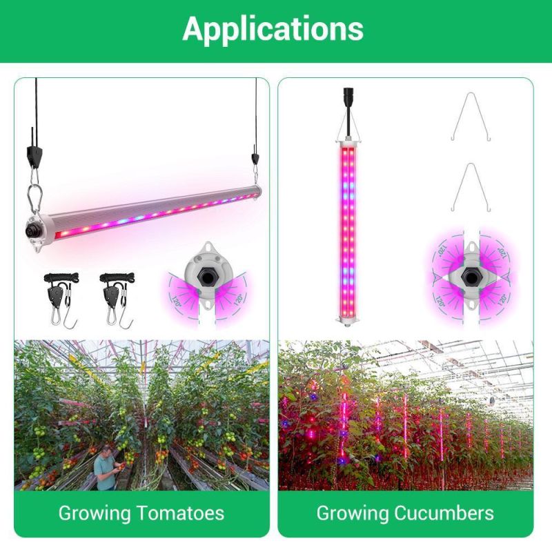 Double Side Four Side Light Distribution LED Interlighting LED Grow Light Bar Tube Used for Vine Corps