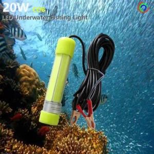 6m Cable COB 12V Blue Green White 8W 20W LED Spoon Minnow Fishing Lure Fly Fishing Bait Lights