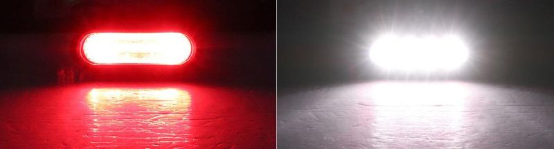 6040bfc Square LED Reversing Brake Lights Mini LED Light Bar 6.0 Inch 50W 800lm White Red Colors