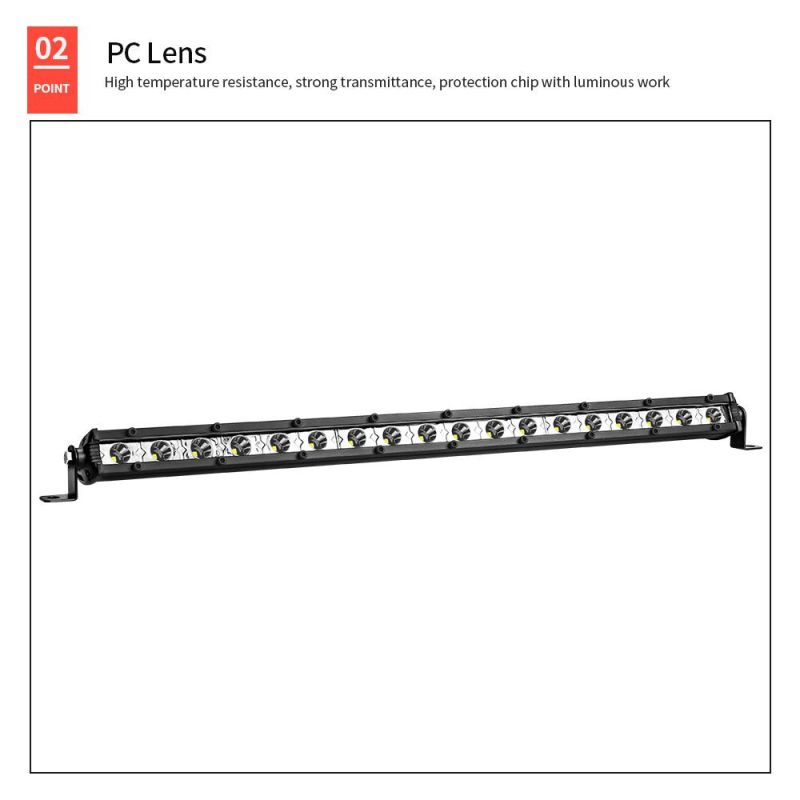 Dxz LED Bar Light Slim Straight Super Bright Single Row Barr LED 4X4 Reflector 20inch 18LED 54W 3030 LED