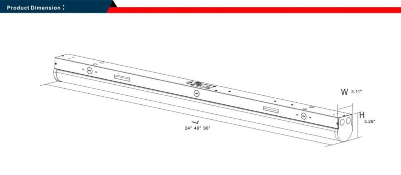 8FT LED Shop Light 110W LED Linear Strip Lights, 1-10V Dimmable, 12000 Lumens, 5000K, Commercial Grade 8 Foot LED Light Fixtures for Warehouse, Garage