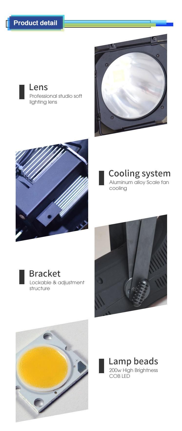 LED 200W Video Light Patented Product with Zoom