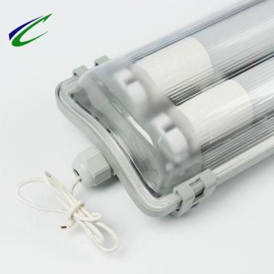 LED Water Proof Light for Classroom Office Light Double or Single LED Tube Fluorescent Tube Underground Parking