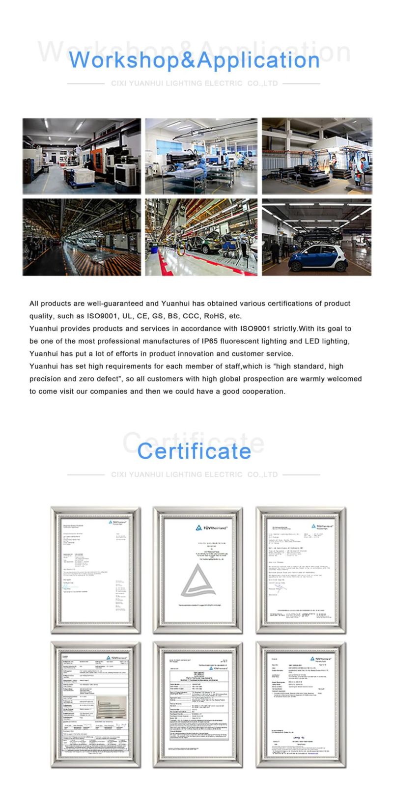 1540*280*270mm Anti-Glare Tri-Proof Default Is Yuanhui Can Be Customized Emergency Light