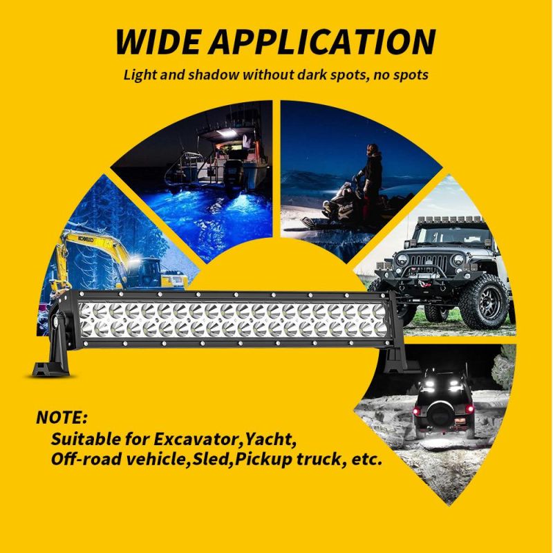 Dxz 40LED 120W/54cm 12V24V DC Bar Light with Bracket for Car Tractor Boat Offroad 4WD 4X4 Truck SUV ATV Driving Illumination Auxiliary Lamp