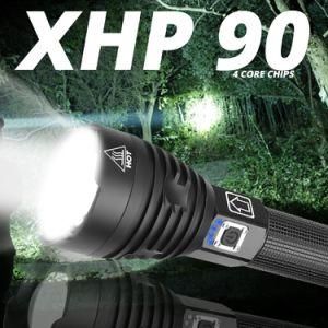 Rechargeable LED Flashlight Xhp90 LED High Power Waterproof 22650 Flashlight Torch