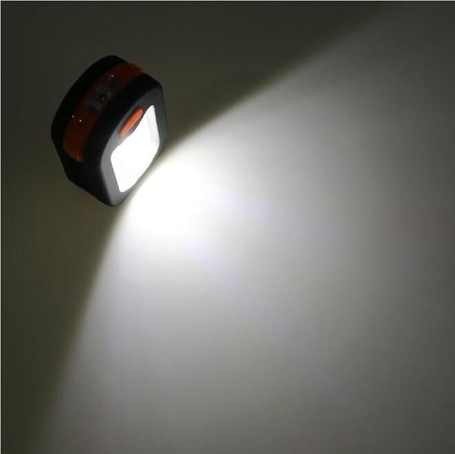 Assorted Colors 5W 350lm COB + 3 LED Flashlight Torch Outdoor Electronic LED Camping / Emergency / Tent Light Torch with Swivel Hook and Magnet