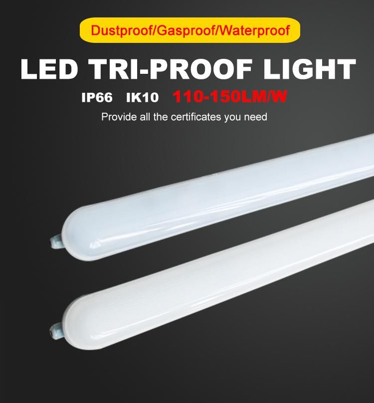 IP66 Waterproof Lighting Fixture 3FT 6FT 7FT LED Linear Light, Vapor Tight Light, LED Tri-Proof Light, Vapor Light, LED Pendant Light, ETL Dlc