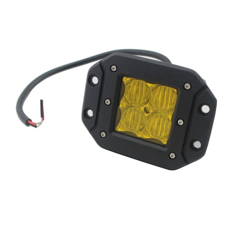 Auto Parts 16W Flush Mount LED Work Light for Offroad Jeep Car Pickup Tractor