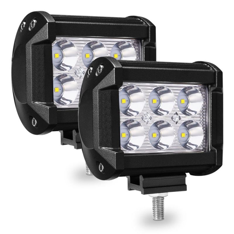 Offroad Spotlight Car Accessories 4 Inch LED Work Light for Truck ATV 4X4 SUV 12V 18W LED Light Bar