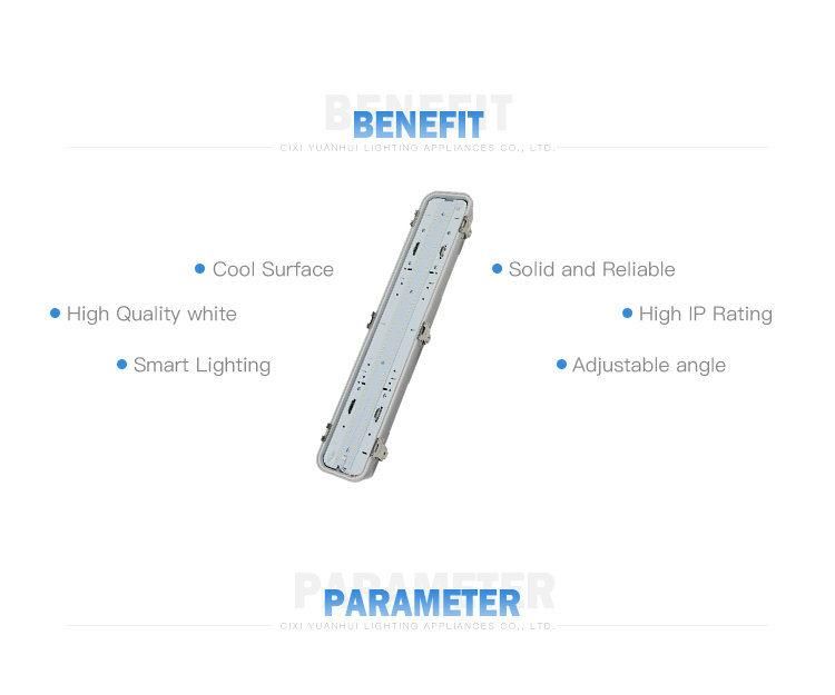 New Design 30W 50W 65W LED Triproof Light Certificates with Dali Emergency Available