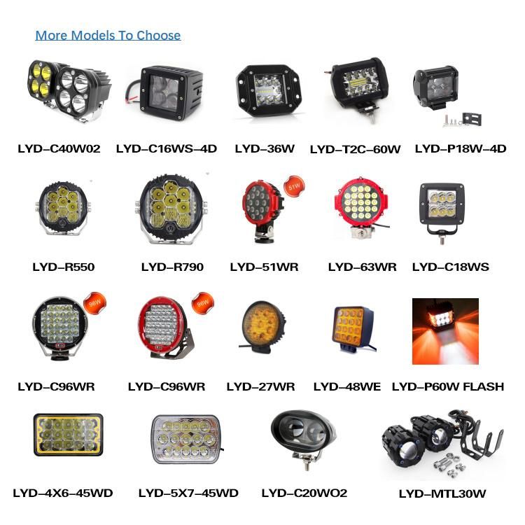 6D 30W 60W 90W 120W 150W 180W 210W 240W CREE LED Work Light Bar for Forklift Truck Tractor