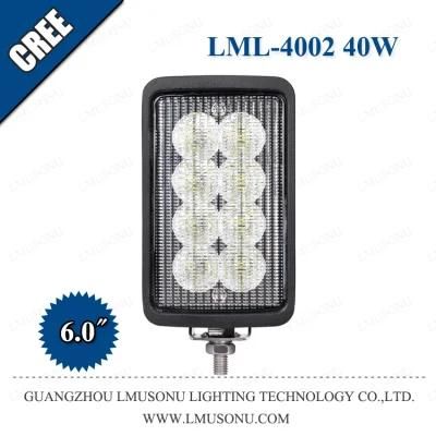 6.0 Inch 40W Truck 4X4 Offroad LED Work Lights EMC for Engineering Agriculture Communications Harvesters Construction Machinery Tractor SUV