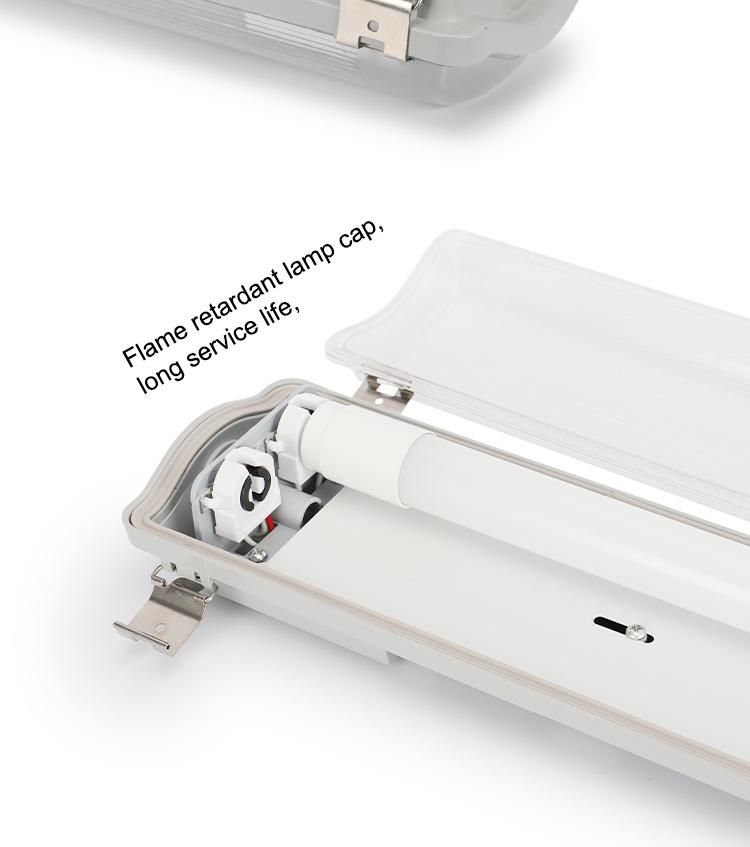 Tri-Proof Lamp with 2 LED Tube 1.2m IP65 Moisture-Proof Light Waterproof LED Linear Lights