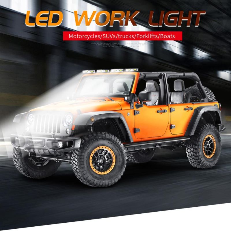 Dxz LED Work Light Bar 6 Inch COB 48W White Waterproof Fog Lamp for Driving Offroad Boat Car Tractor Truck 4X4 SUV