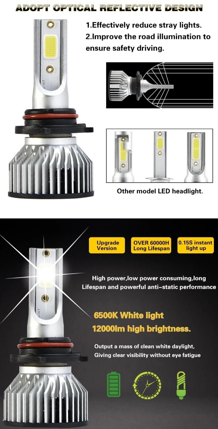 Cheapest CREE Kit Lampada Farol H4 H13 9004 Bulb Focos LED F6 V6 F2 H1 H7 H11 9005 9006 9012 LED Bombillo LED Kit Luces LED Headlight