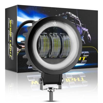 Dxz DRL Round 7D Angel Eyes Optional Colors Work Light Spot Beam for Offroad Motorcycle Light Bar