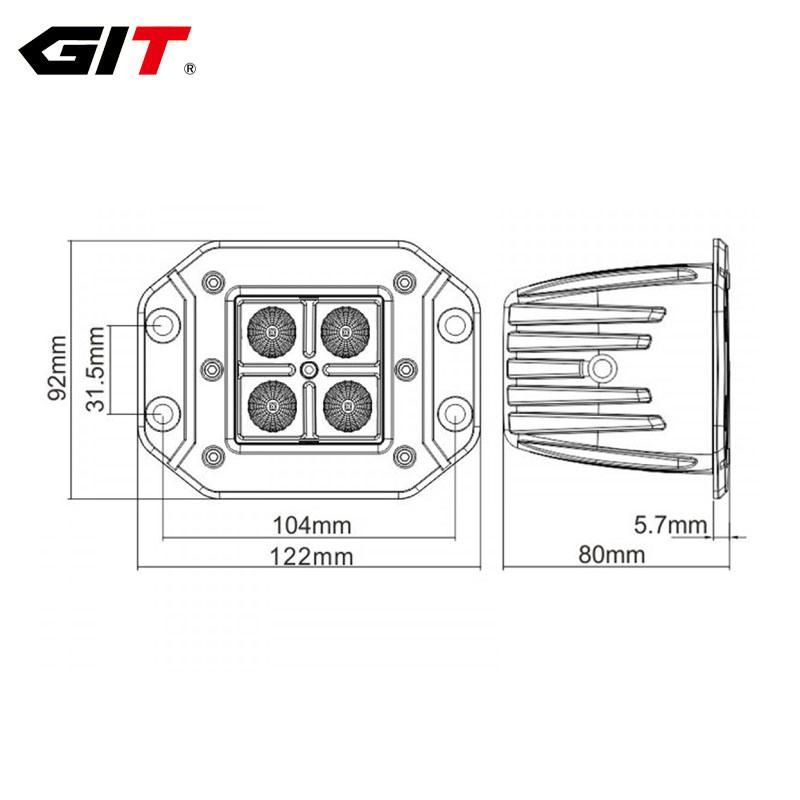 Hot Sale 4.8inch 16W Spot/Flood CREE LED Working Light for Offroad SUV motorcycle