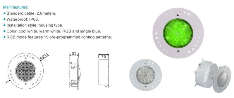 with Source IP68 Laswim CE Lights LED Swimming Pool Light