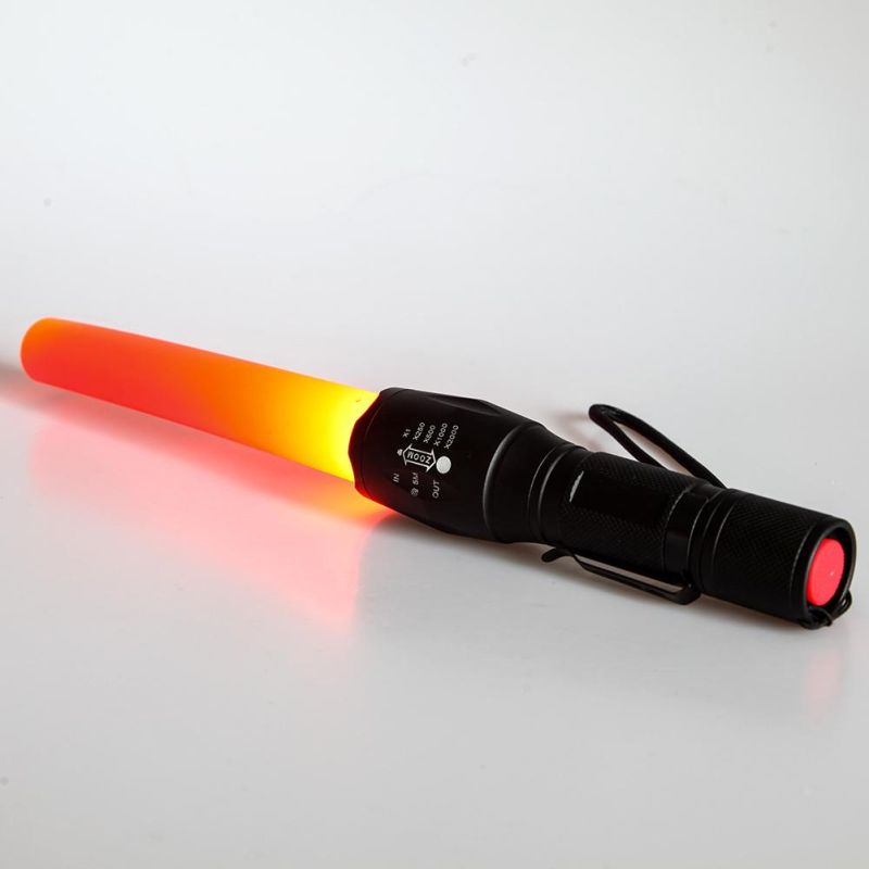 Yichen 300 Lumens Zoom LED Flashlights with Orange Baton