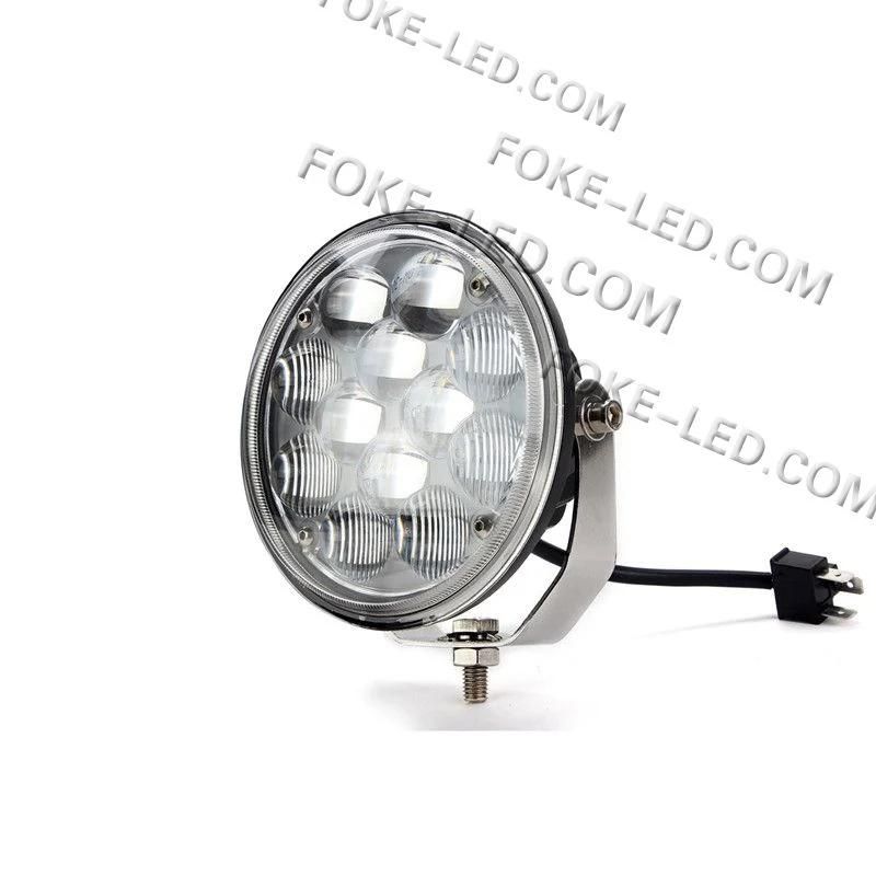 36W Round Flush Mount Convex Lens Spot Beam LED Headlight for Jeep Wrangler