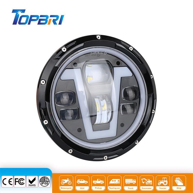 12V 7" 50W CREE Round LED Driving Head Work Light for Offroad Truck Trailer