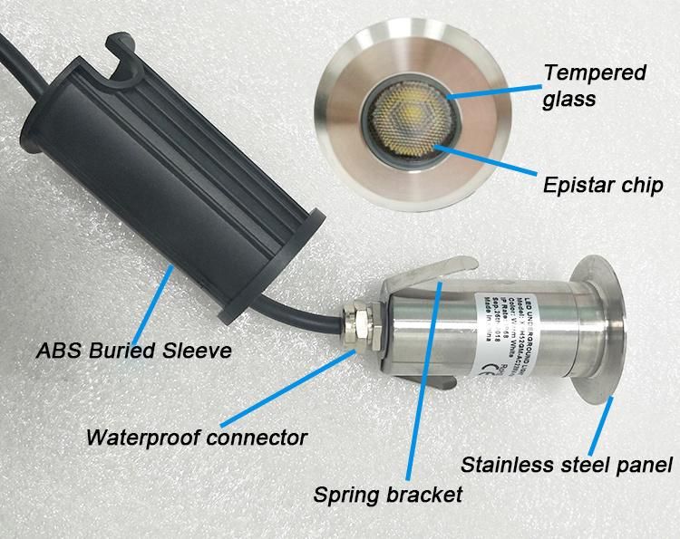 6W RGB in Ground IP68 304ss LED Underground Light