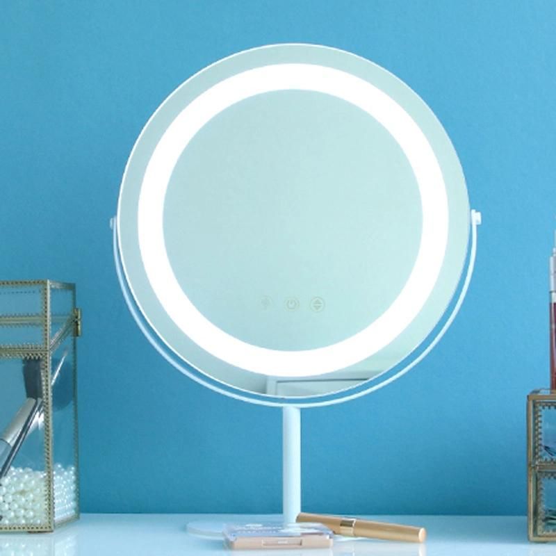 Dressing Mirror Makeup Mirror LED Desk Light Desktop Bedroom Mirror Lamp