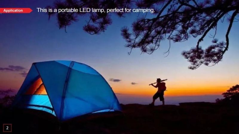 4000K Button Switch LED Portable Lamp Outside Camping