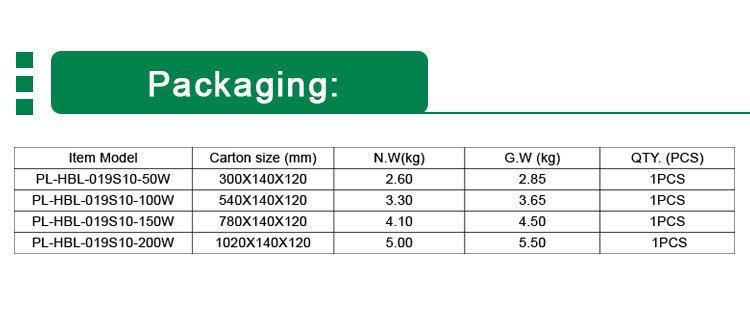 Industrial LED Linear Highbay Lamp LED High Bay Light 2700K 200W