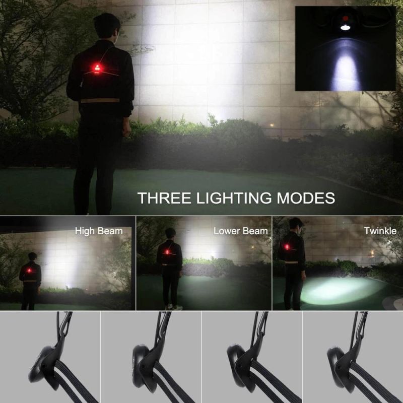Wearable Night Running Lights Chest USB Rechargeable Body Lamp Accessories Reflective Running Gear Wyz19106