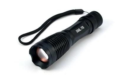 Super Bright Compact Zoomable Rechargeable 800 Lumens CREE Xml T6 LED Flashlight