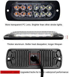 Emergency Hazard 12V 24V Strobe Lights 12LED LED Grille Working Light