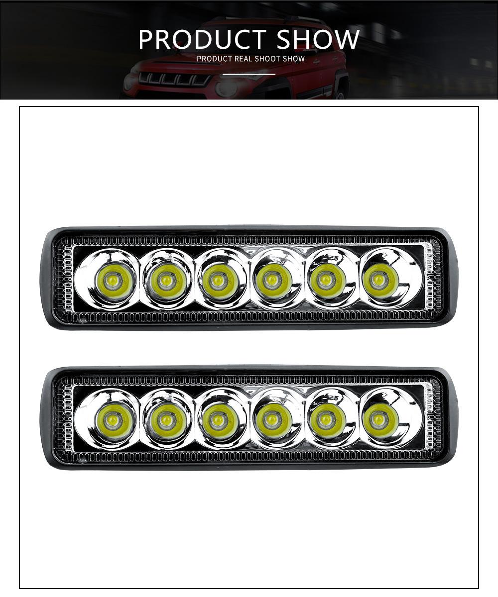 Dxz Lightbar 18W 6inch Auto LED Work Light Pods Single Row Spotlight Driving Light Foglight Boat Light ATV Car Truck off Road