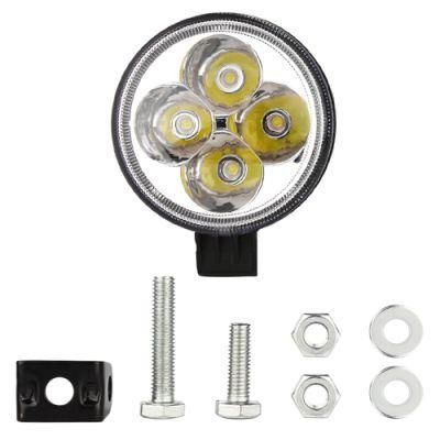 3 Inch Car LED Work Light for 4X4 off Road Uaz SUV Round Flood Beam Spot 6000K 12W LED Work Lamps