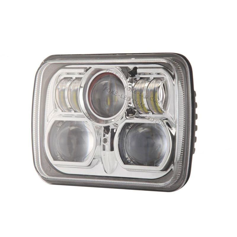 5X7 54W Flush Mount High Low Beam LED Headlight Fog Light for Jeep.