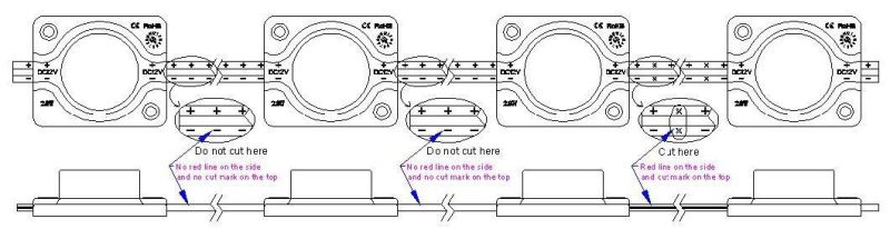 2.8W LED Module for Two-Side-Illuminated Sign Box