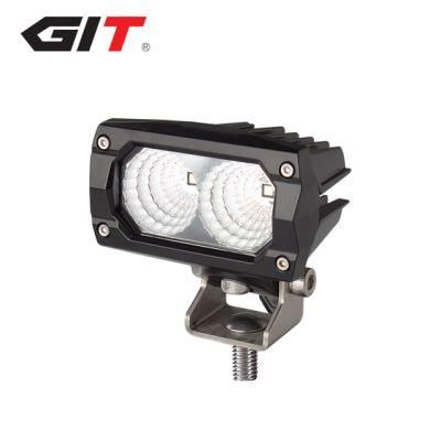 Emark 20W 4&quot; Square 12V/24V Flood LED Work Light for off-Road 4X4 Jeep SUV ATV (GT13111)