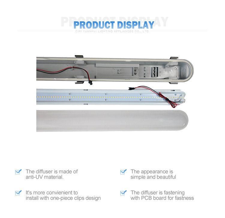 600mm 1200mm 1500mm Dlc RoHS IP65 Waterproof Linear LED Tri-Proof Vapor Tight Light, LED Tri Proof Light, Vapor Lamp