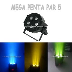 Hot! 5*10W RGBWA 5 in 1 LED Stage Lighting Mega Penta PAR 5