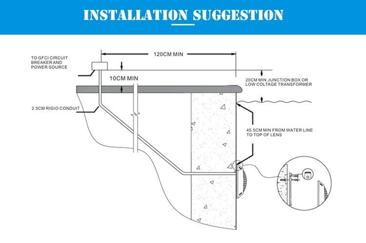 Waterproof LED Swimming Pool Lighting with Changeable Color