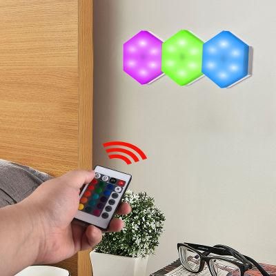 Hot Sale Waterproof RGB Colorful 3 Pack Modular Hexagonal Light