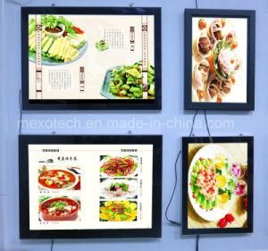 Restaurant Aluminum Frame Menu Display Holder LED Menu Board